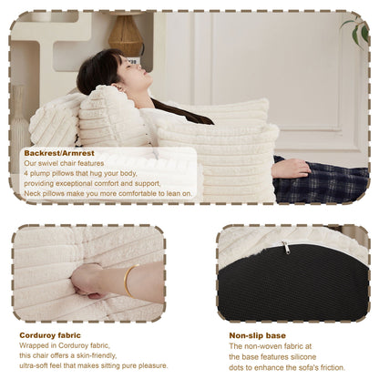 Modern single sofa with a backrest pillow