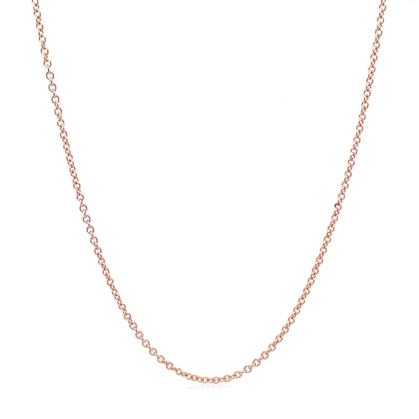 14k rose gold round cable link chain necklace 1.25 mm by Bids.com on Tampa Home & Garden Store