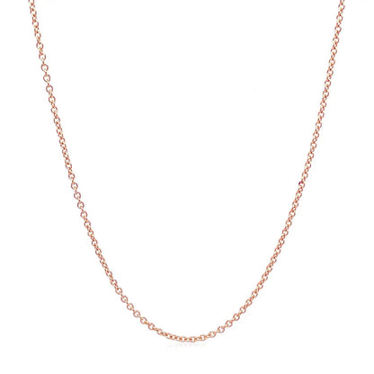 14k rose gold round cable link chain necklace 1.25 mm by Bids.com on Tampa Home & Garden Store