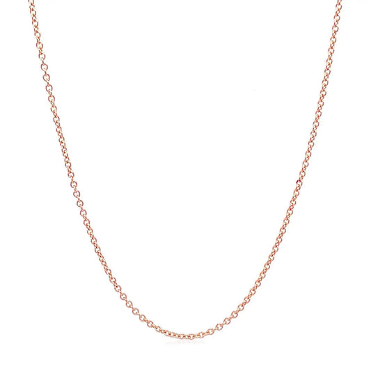 14k rose gold round cable link chain necklace 1.25 mm by Bids.com on Tampa Home & Garden Store