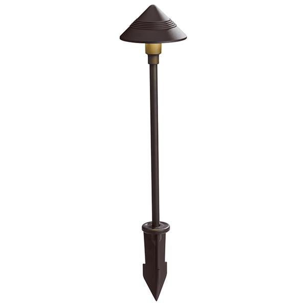 LED landscape path light 86703, bronze stake with conical shade by Orbit Irrigation on Tampa Home & Garden Store