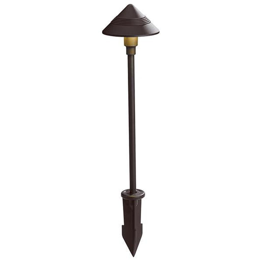 LED landscape path light 86703, bronze stake with conical shade by Orbit Irrigation on Tampa Home & Garden Store