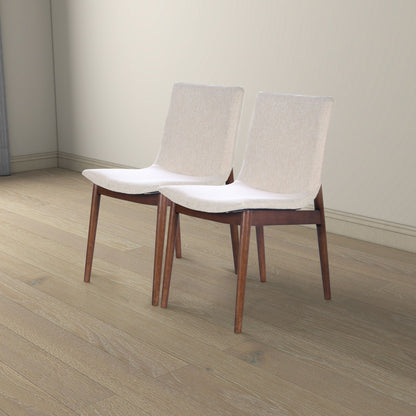 Beige dining chair set of 2 with solid wood construction, HouseOfZazla Ravel on Tampa Home & Garden Store