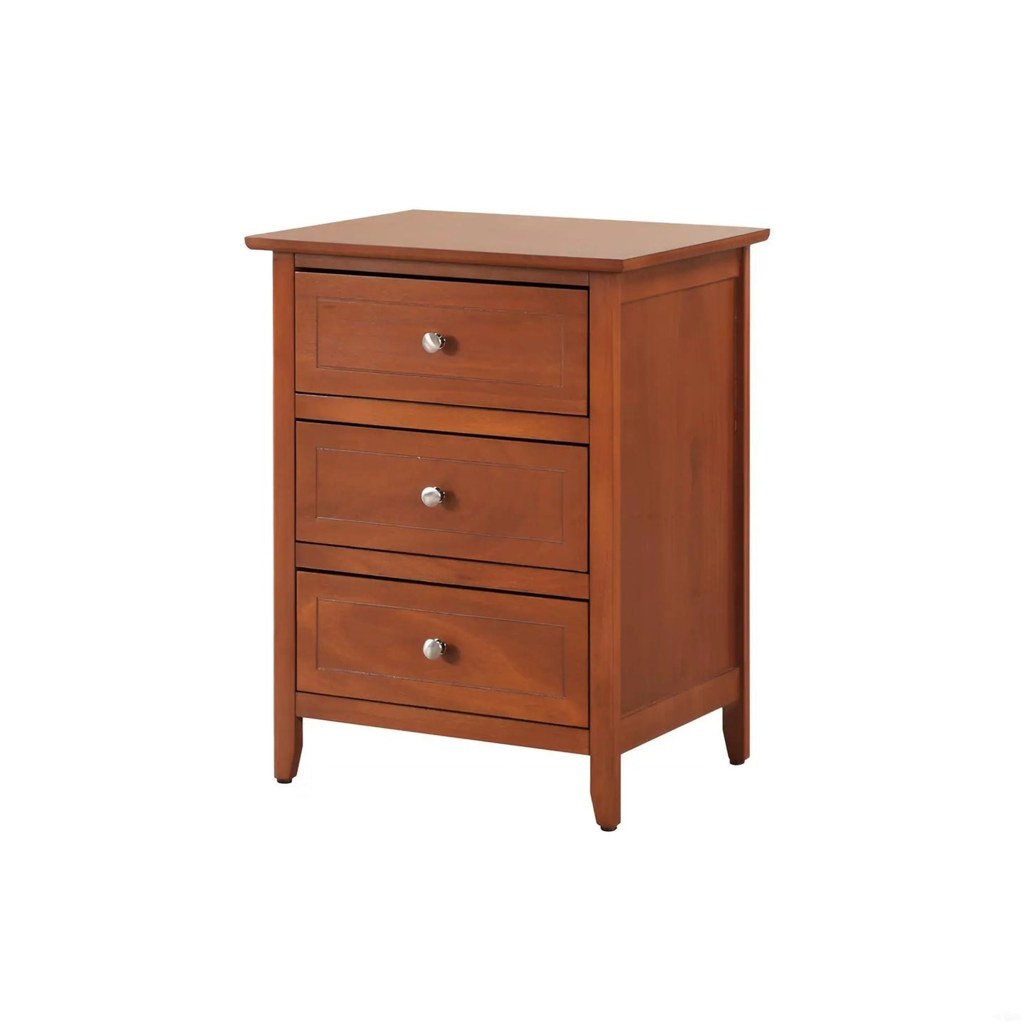 Daniel Nightstand With 3 Drawers In Wood Veneer