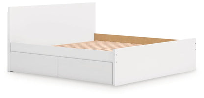 Onita panel platform bed in white with built-in storage drawers by Unique Piece Furniture on Tampa Home & Garden Store