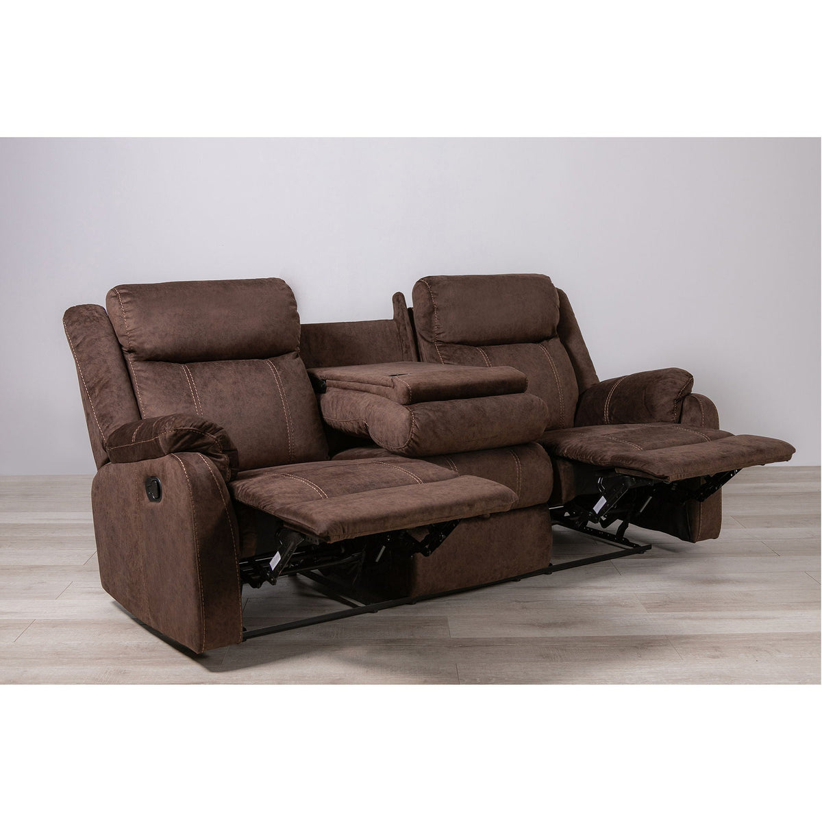 Sonet Domino Reclining Sofas by HouseOfZazla, brown fabric chaise longue set on Tampa Home & Garden Store