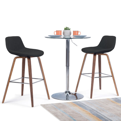 Randolph Bentwood counter stools, set of 2, black upholstered seats with wood legs on Tampa Home & Garden Store