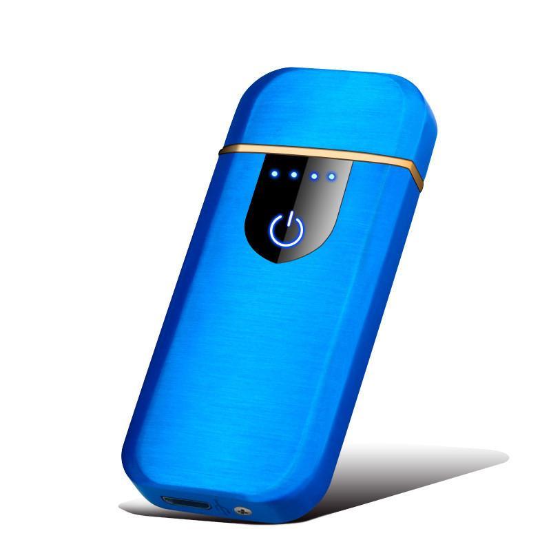Stevvex metal lighter plasma dual-arc USB windproof blue compact on Tampa Home & Garden Store