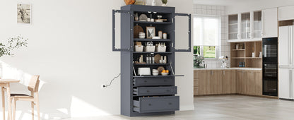 Topmax Freestanding Kitchen Pantry Cabinet