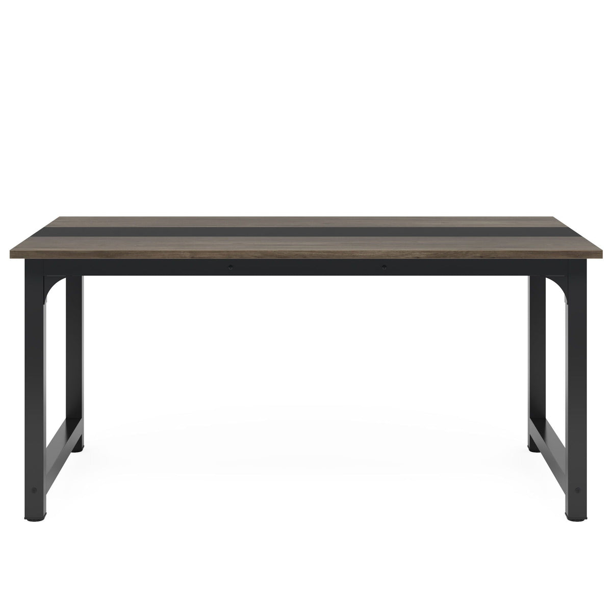 Large Computer Desk with Steel Frame and Feet