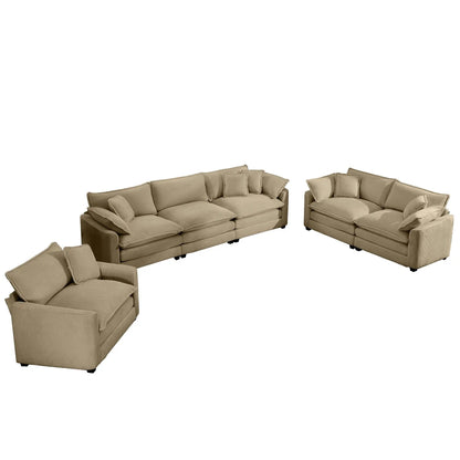Elegant Sectional Sofa Set with Deep Seats