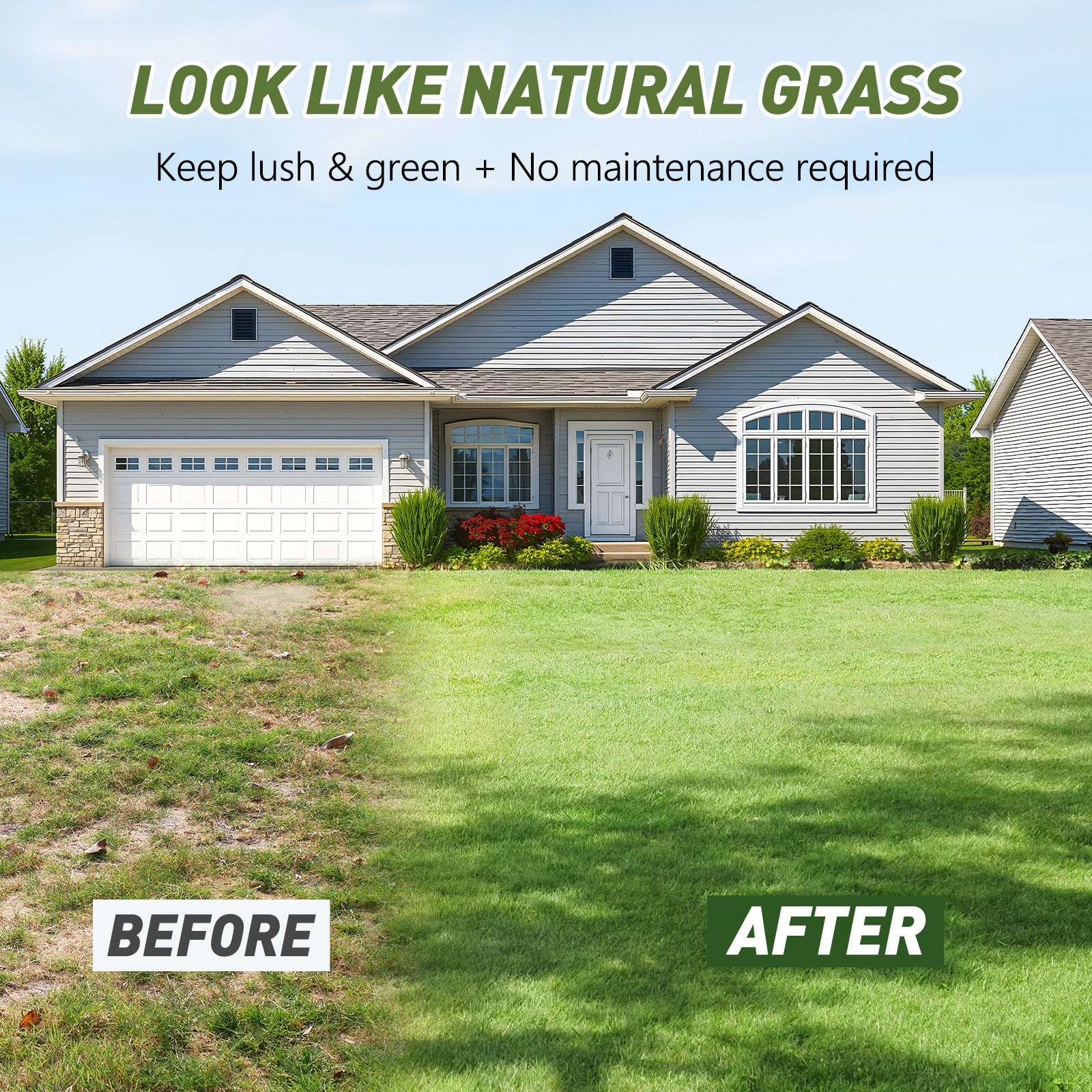 Realistic Deluxe Artificial Grass synthetic thick lawn turf carpet lush green yard upgrade on Tampa Home & Garden Store