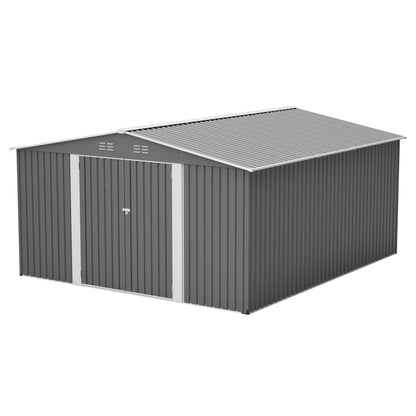 Secure 12X14 Ft Metal Shed For Home And Garden