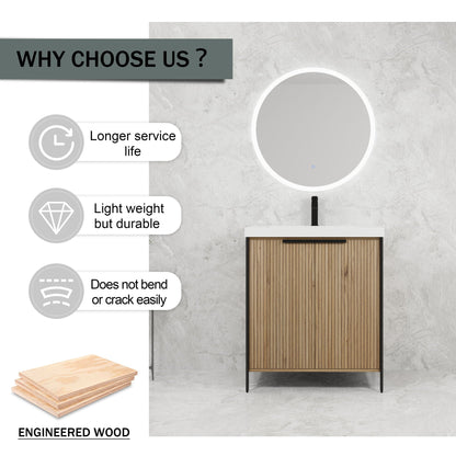 Vanity: HouseOfZazla modern freestanding bathroom vanity with resin sink and soft-close doors on Tampa Home & Garden Store