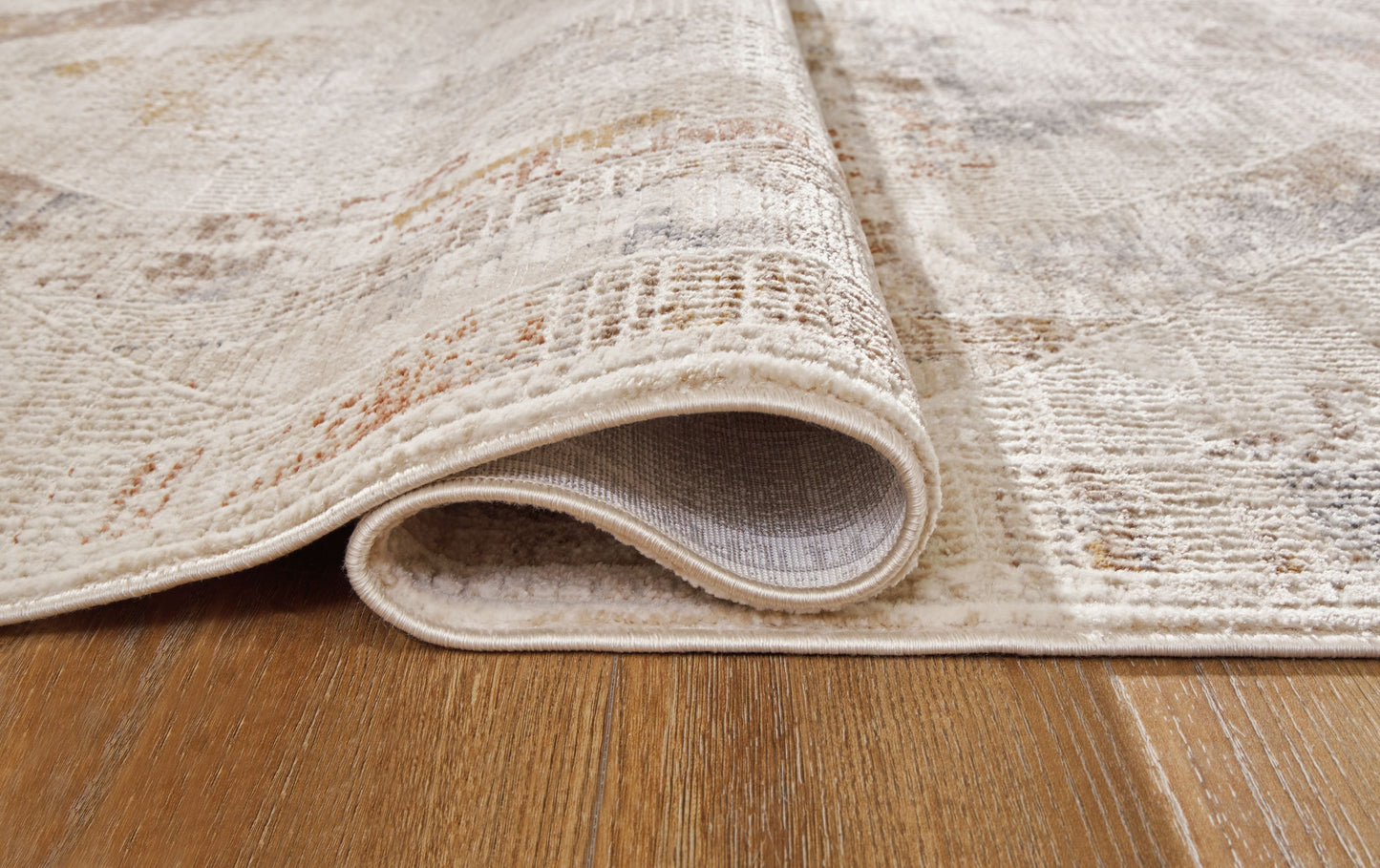 Varnwood Medallion Area Rug in Neutral Tones