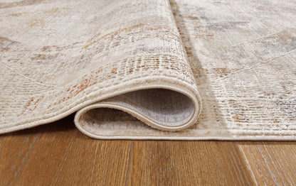 Varnwood Medallion Area Rug in Neutral Tones