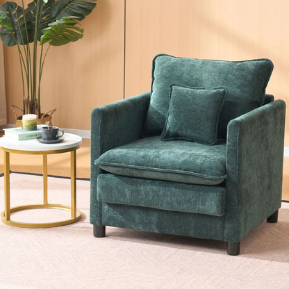 Modern Reading Armchair with Cozy Cushioned Back