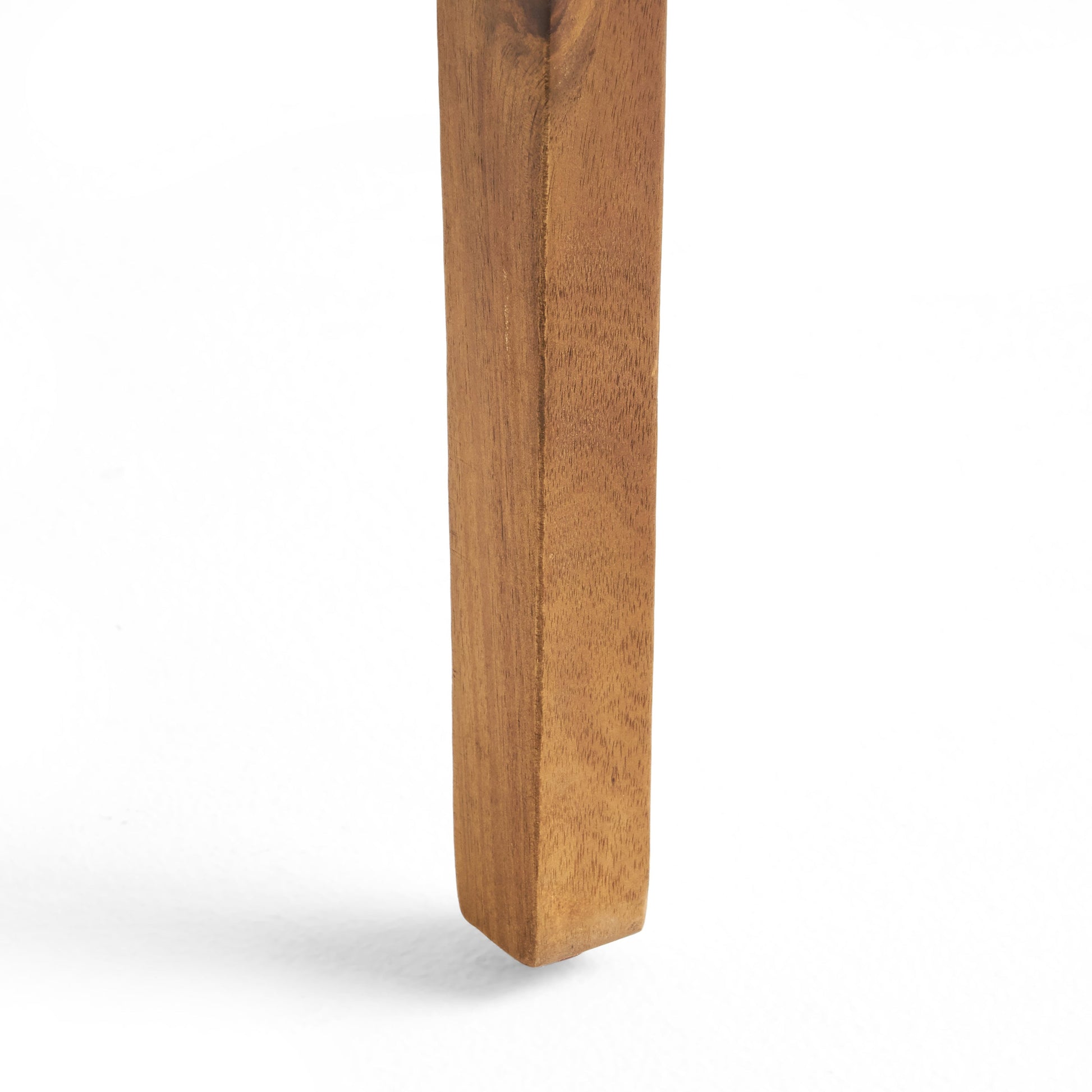 Perla dining chair leg in warm wood finish for outdoor furniture on Tampa Home & Garden Store