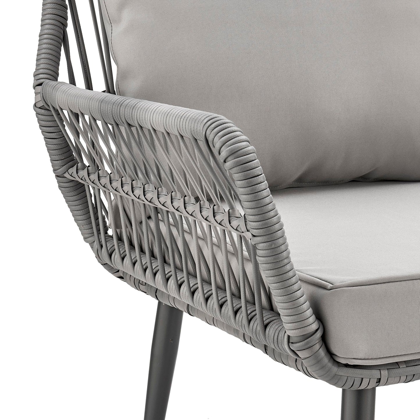 Modern Three Piece Outdoor Patio Conversation Set