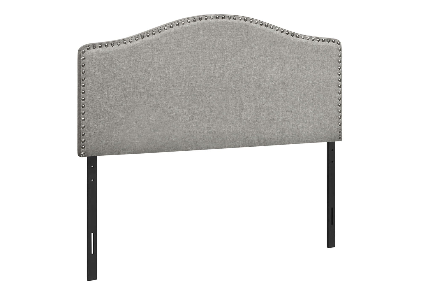 Gray Transitional Headboard for a Full Bed