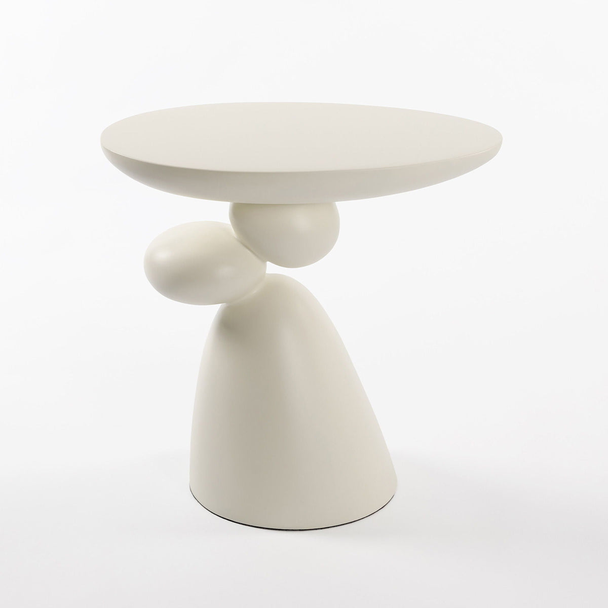 Lucky Stone Shaped End Table with sculptural ivory pedestal by HouseOfZazla on Tampa Home & Garden Store