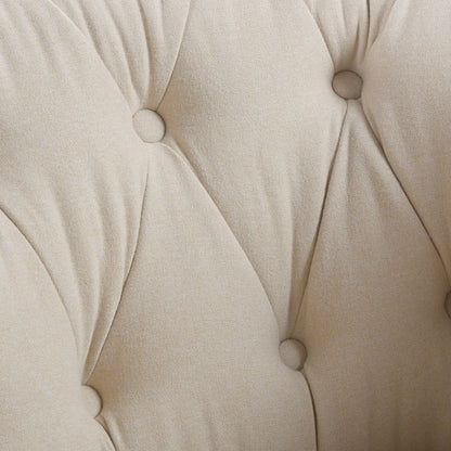 Tufted Accent Chair with Barrel Back in yellow fabric, button-tufted upholstery HouseOfZazla on Tampa Home & Garden Store