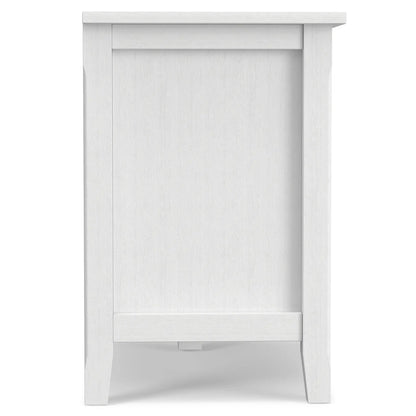 TV media stand Warm Shaker handcrafted in whitewashed wood with paneled sides on Tampa Home & Garden Store