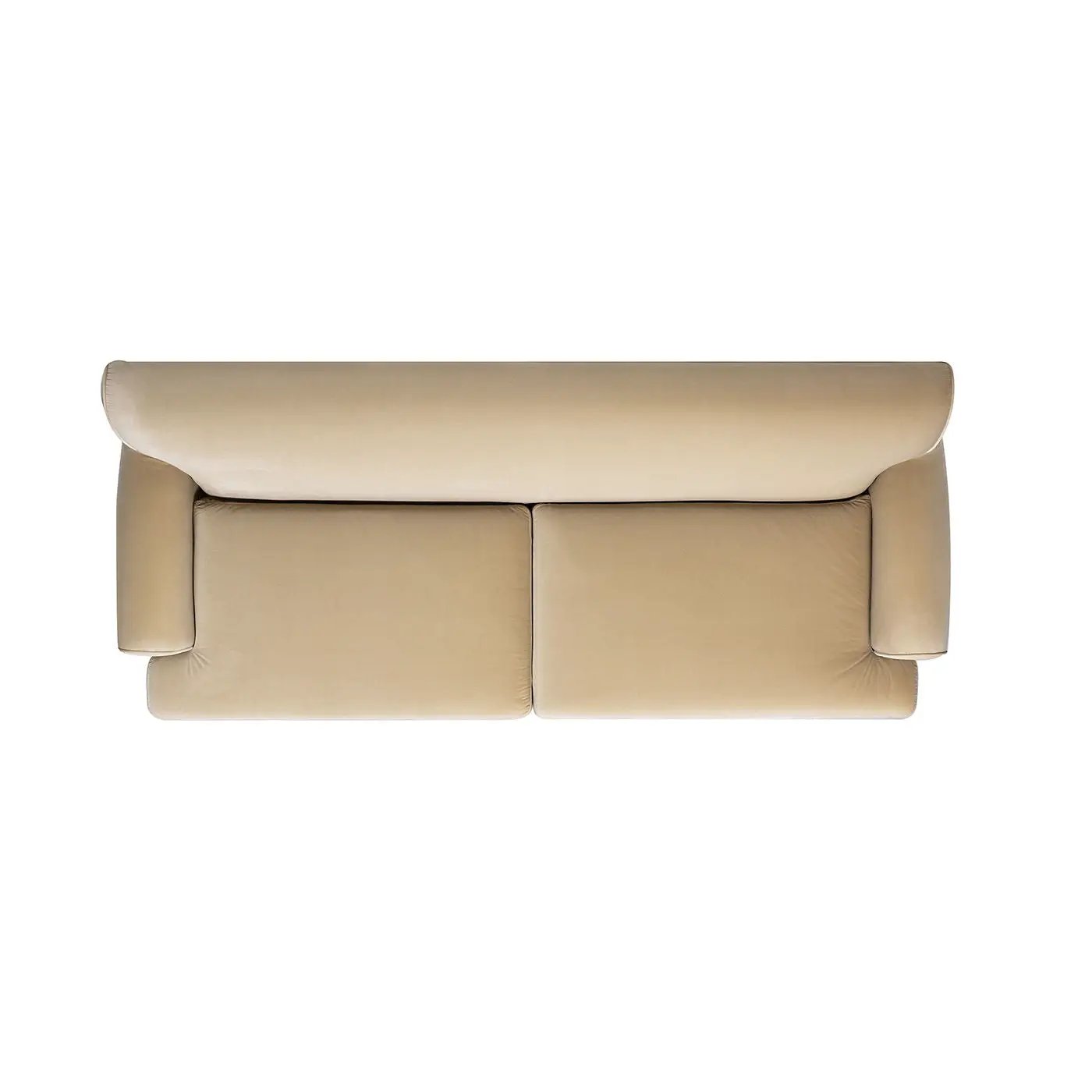Alana Lawson two-cushion tightback sofa beige leather stationary by Unique Piece Furniture on Tampa Home & Garden Store