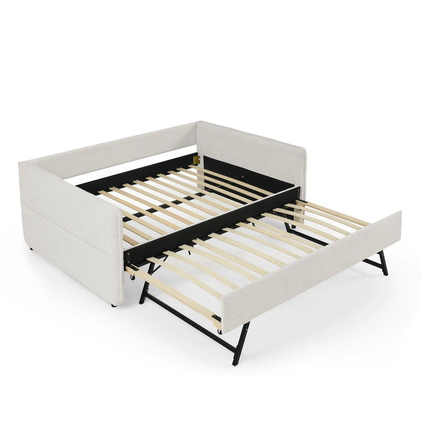 Upholstered Daybed With Pop Up Trundle For Guests