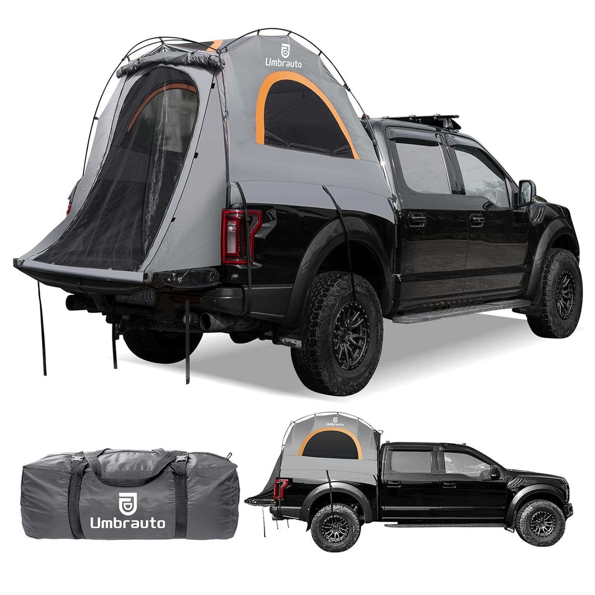 Umbrauto truck bed tent for 2, 6.4–6.7ft, waterproof PU3000, fast setup, bag included on Tampa Home & Garden Store