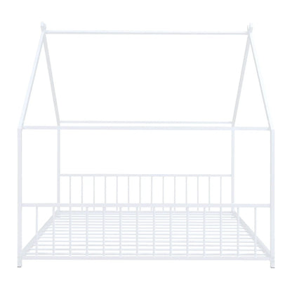 Metal House Bed white metal canopy with house frame, slatted base by Unique Piece Furniture on Tampa Home & Garden Store