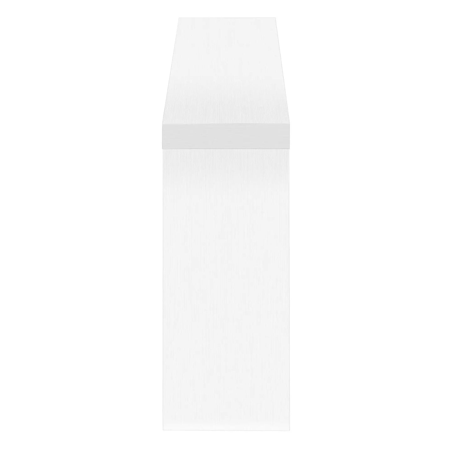 Accent Console Table in white brushed finish with textured surface and slim midband on Tampa Home & Garden Store