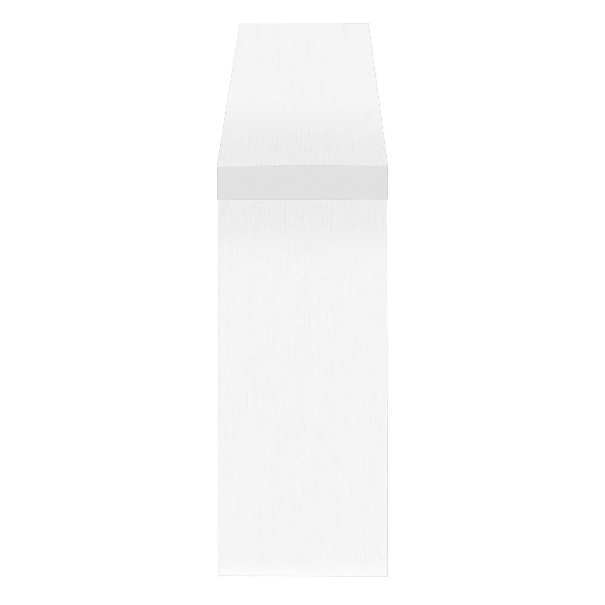 Accent Console Table in white brushed finish with textured surface and slim midband on Tampa Home & Garden Store