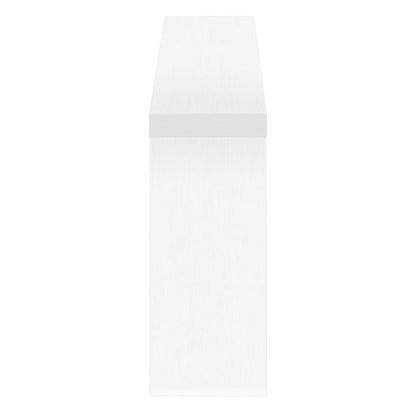 Accent Console Table in white brushed finish with textured surface and slim midband on Tampa Home & Garden Store