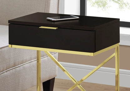 Accent Side Table With Storage Drawer Large Top