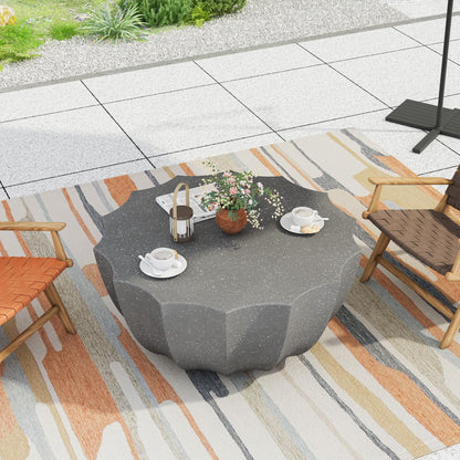 Modern Round Coffee Table for Patio or Deck