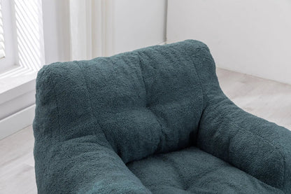 Soft Teddy Fabric Bean Bag Chair With Tufted Foam