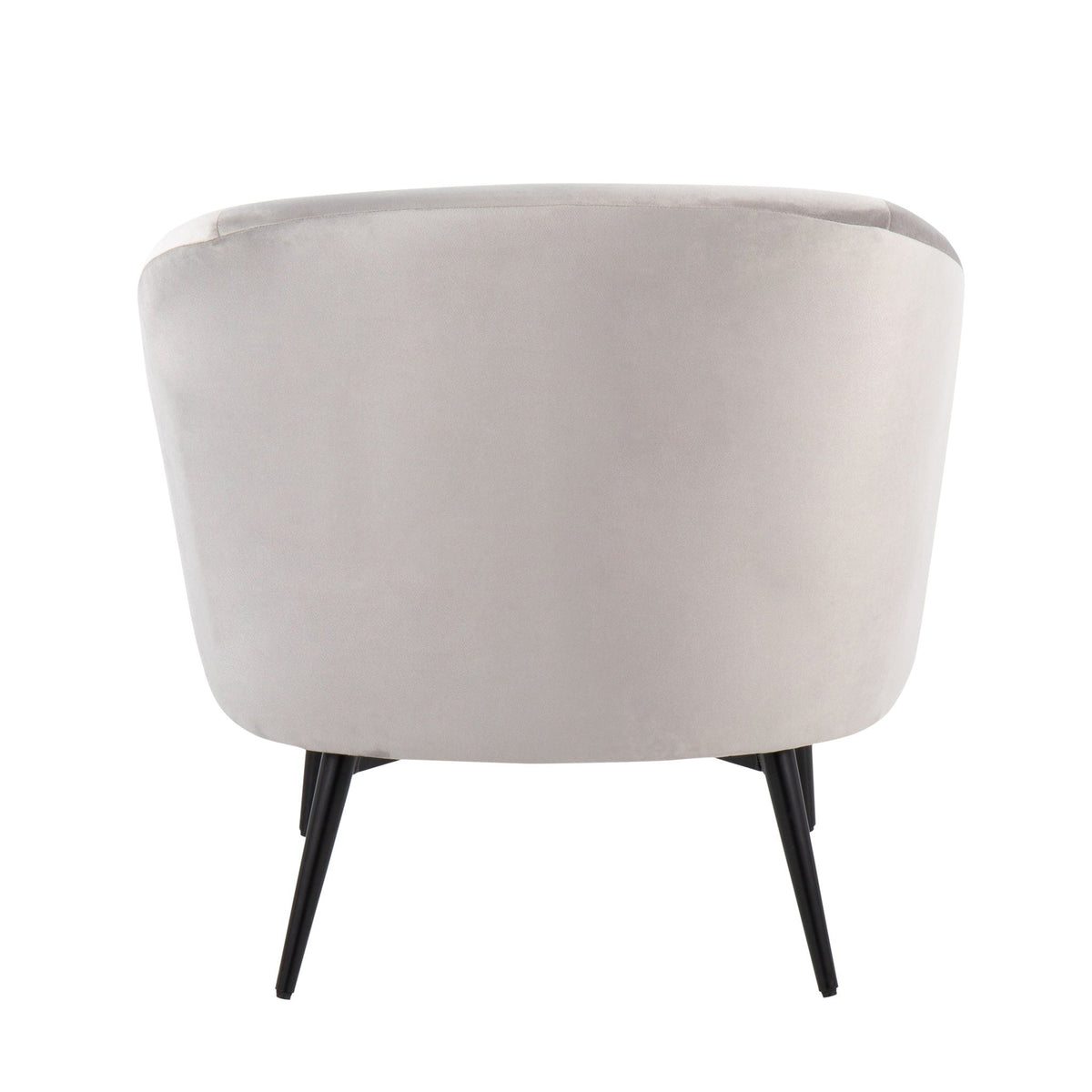 Accent chair Contemporary Glam velvet upholstery in silver with black metal legs on Tampa Home & Garden Store