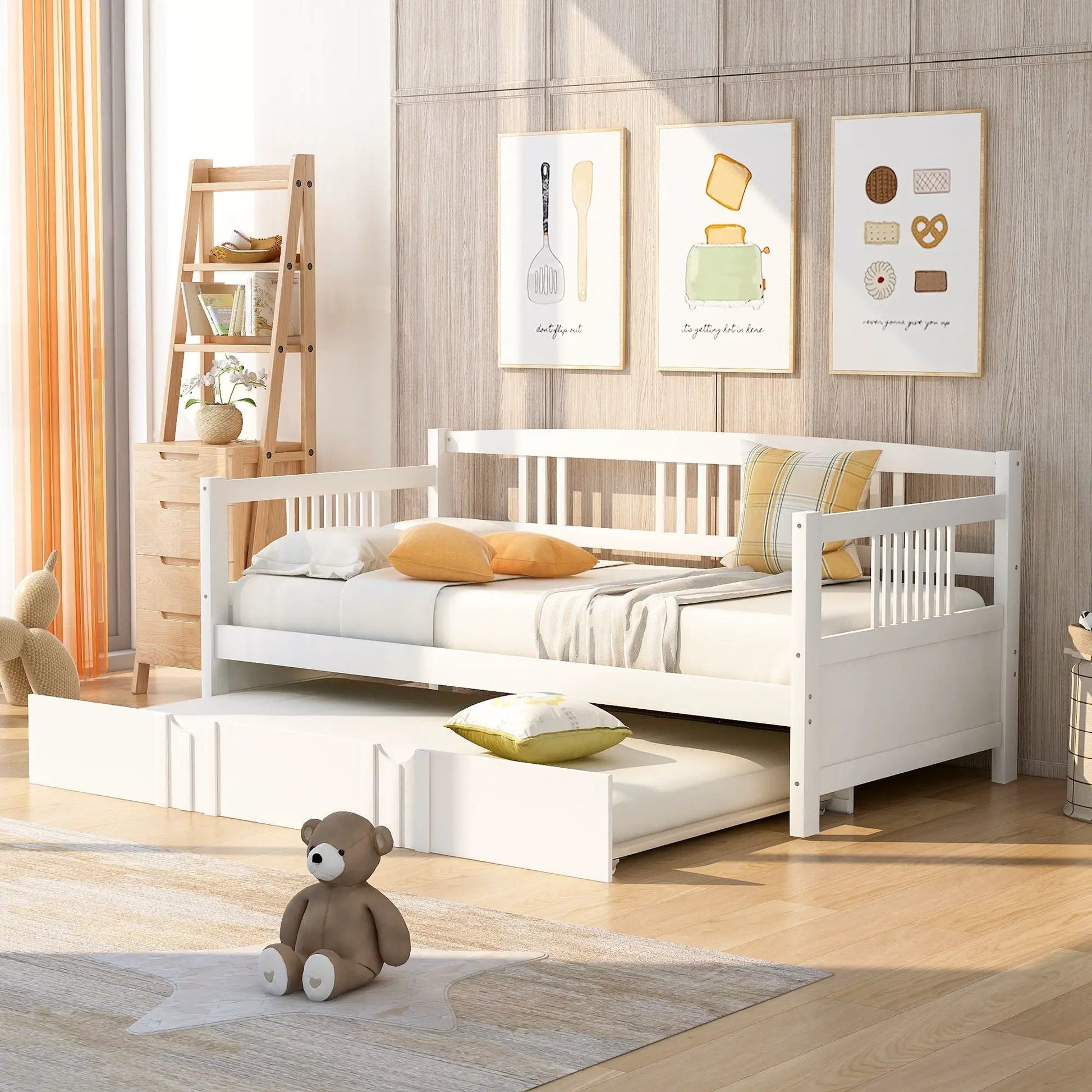 Multifunctional Modern Daybed in white with under-bed storage drawers by Unique Piece Furniture on Tampa Home & Garden Store
