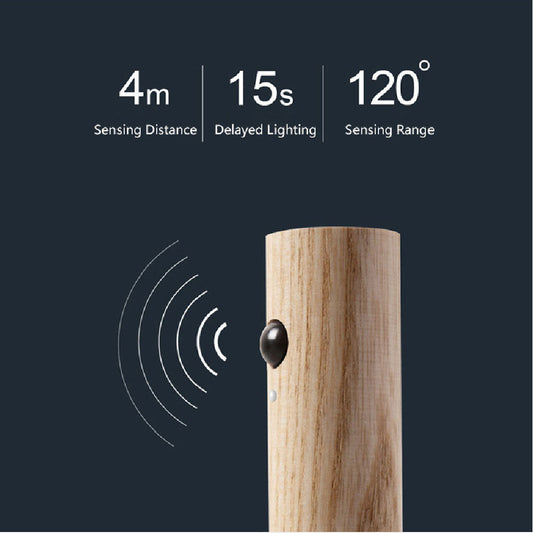 PIR Motion Sensor Night Light – Magnetic Wooden LED Wall Lamp, Rechargeable, UpTrend Deals on Tampa Home & Garden Store