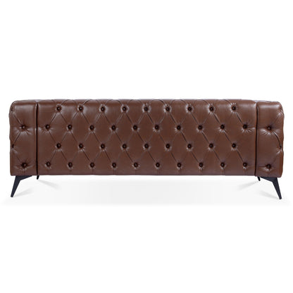 Modern 3 Seater Sofa with Square Arm and Cushion