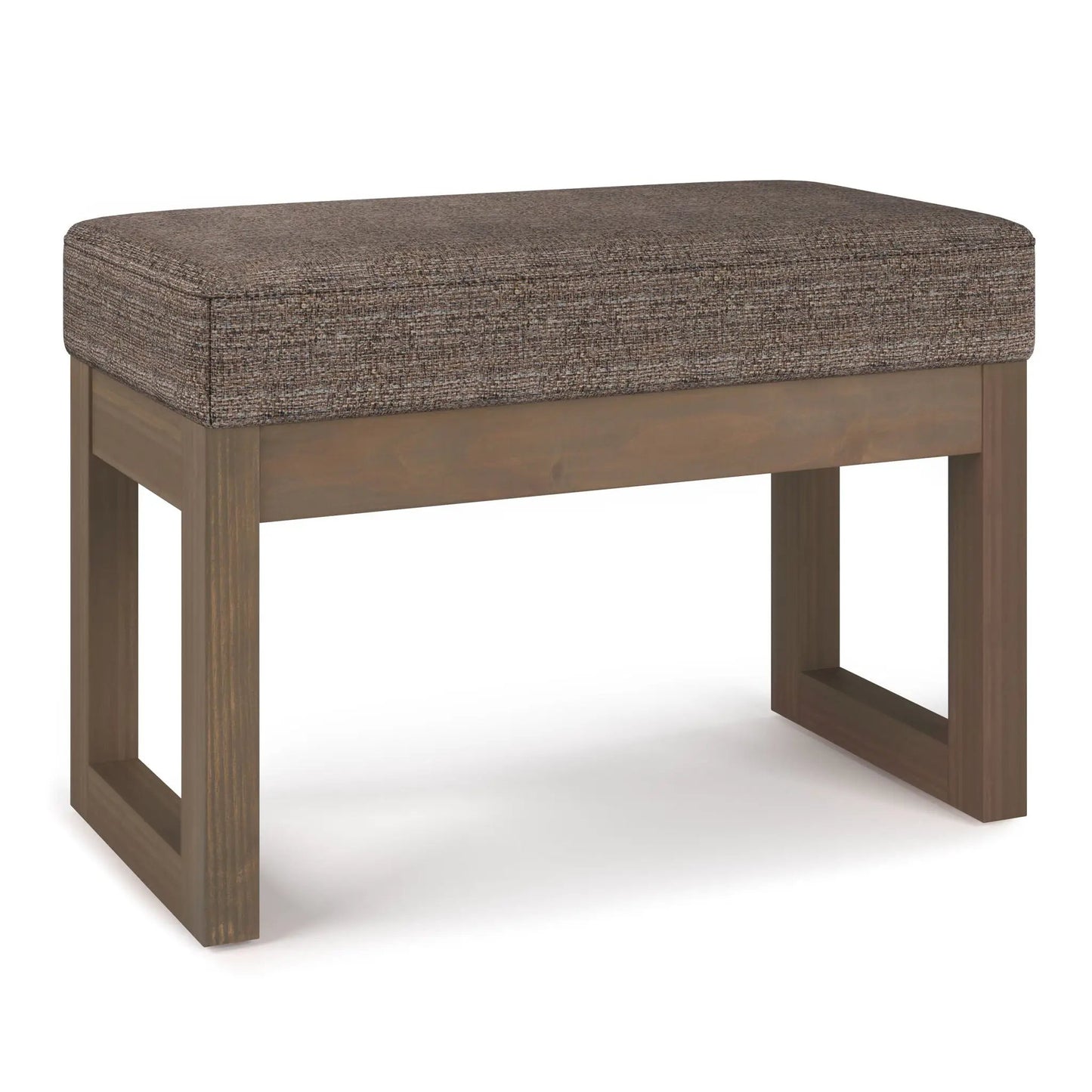 Milltown Upholstered Ottoman Bench With Driftwood