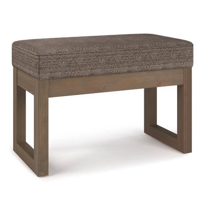 Milltown Upholstered Ottoman Bench With Driftwood