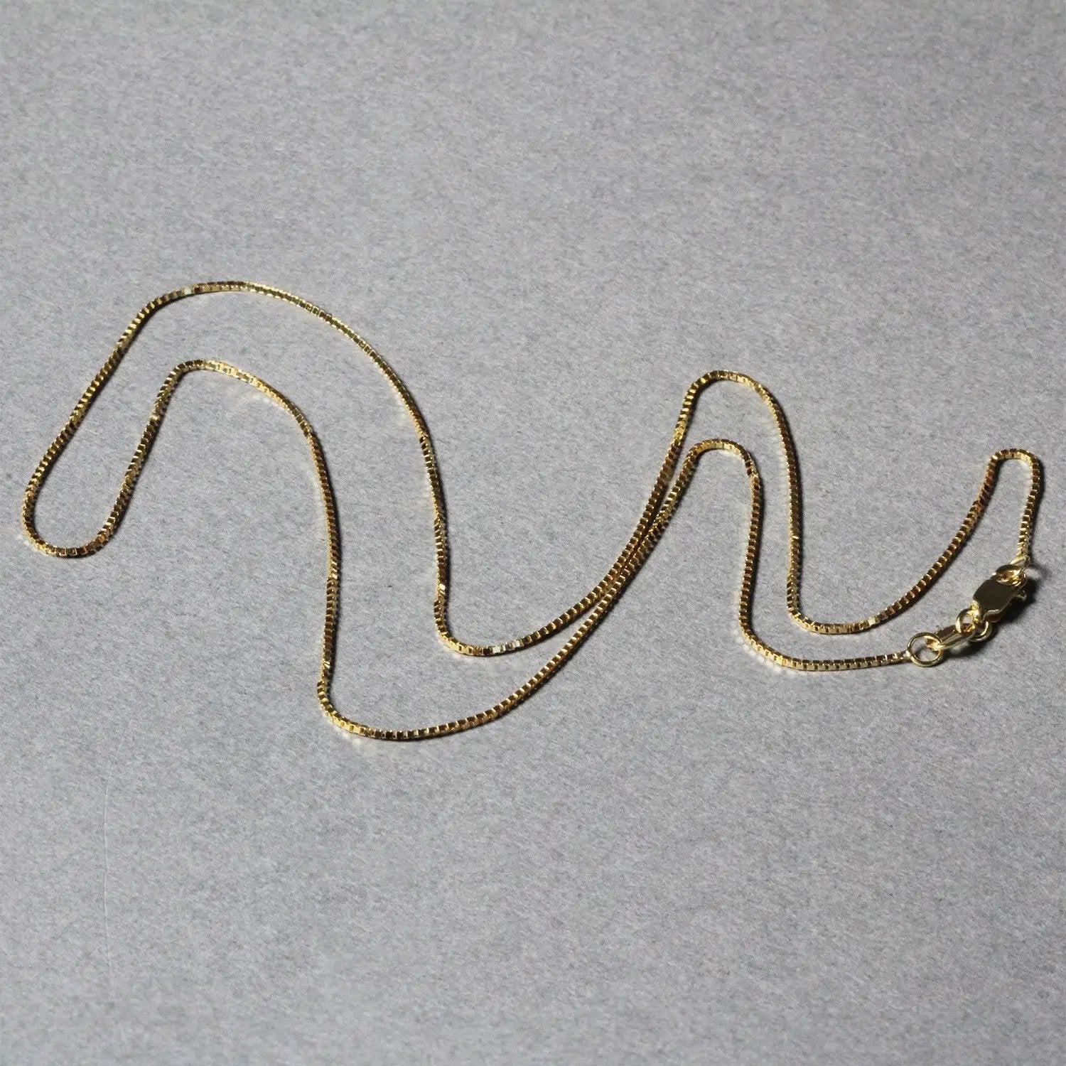 14k yellow gold classic box chain necklace 0.7mm by Bids.com on Tampa Home & Garden Store