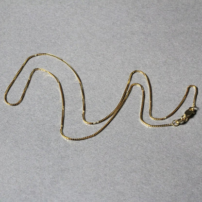 14k yellow gold classic box chain necklace 0.7mm by Bids.com on Tampa Home & Garden Store