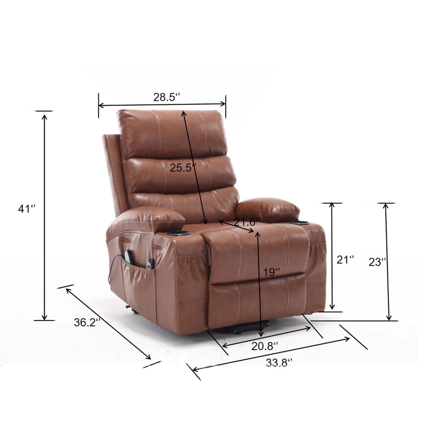 Power Lift Recliner With Massage and Lumbar Heat