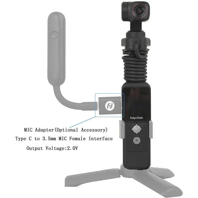 Pocket2S pocket gimbal with compact camera on flexible mount FeiyuTech 4K HD camcorder on Tampa Home & Garden Store