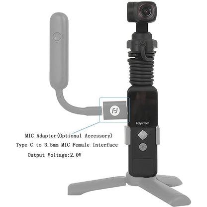 Pocket2S pocket gimbal with compact camera on flexible mount FeiyuTech 4K HD camcorder on Tampa Home & Garden Store