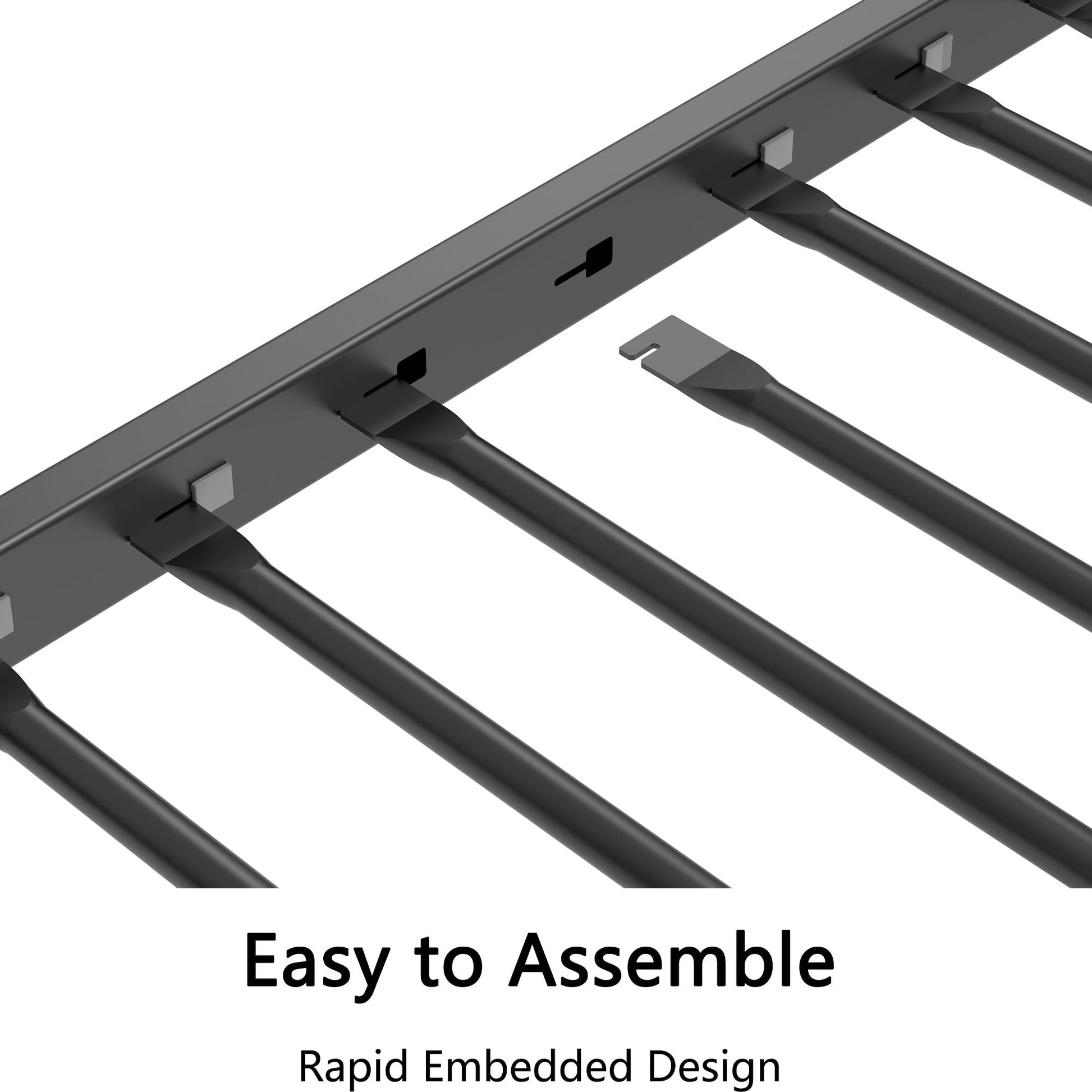 Adam bunk bed frame by HouseOfZazla in gray metal with tubular rails on Tampa Home & Garden Store
