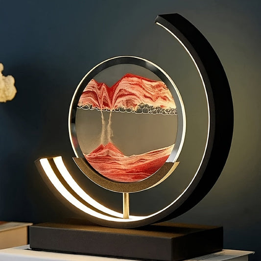 Sandscape Hourglass Table Lamp – Moving Sand Art LED Gift Light for Decor - Tampa Home & Garden Store